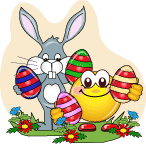 Gif animé Pâques lapin